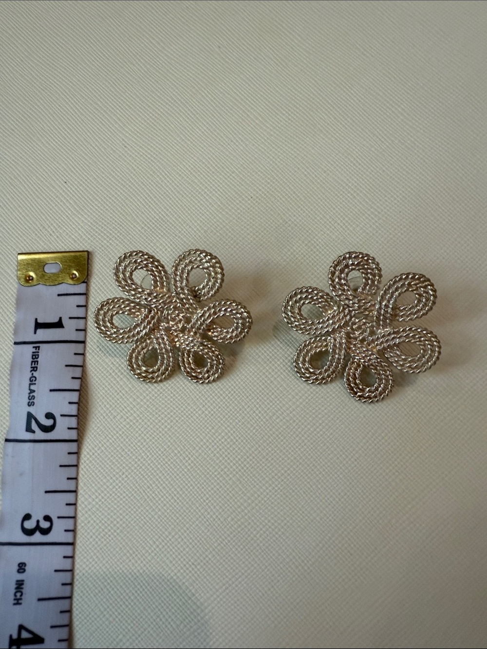 Lisi Lerch silver Flower Rope-Loop Stud Earrings - Women Jewelry